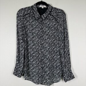 Dorothee Schumacher Floral Blouse Long Sleeve Shirt Button Front Size 4